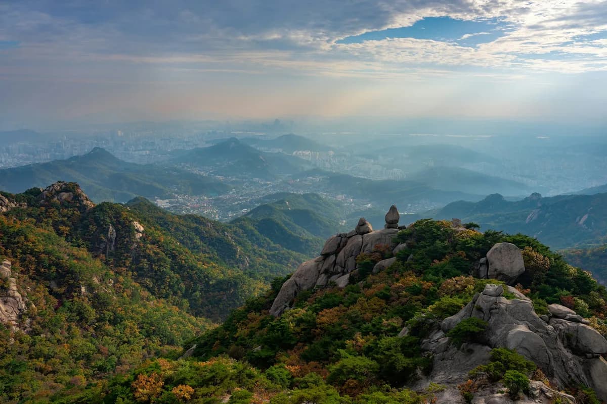 Bukhansan granite ridge in Seoul, South Korea