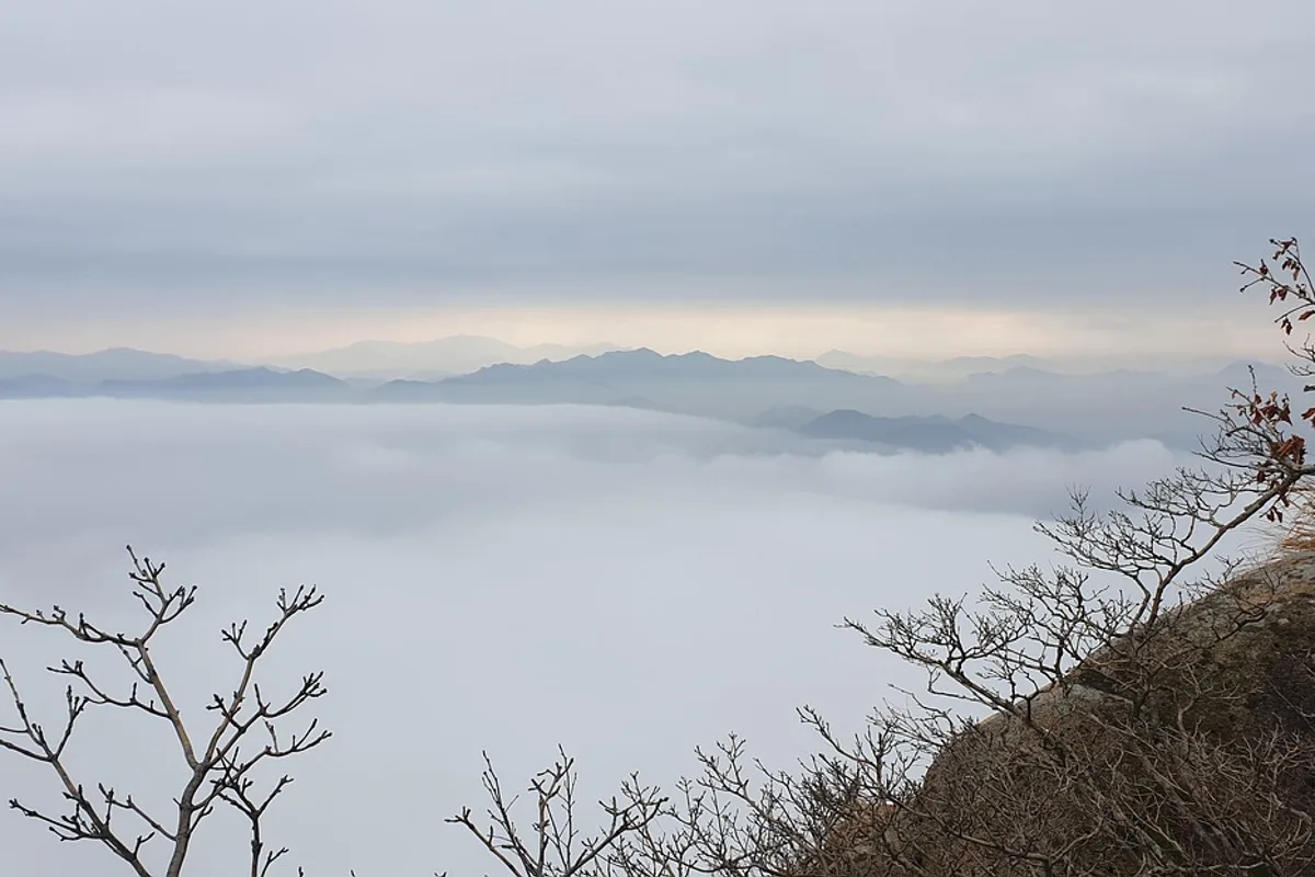 Wolchulsan Cheonhwangbong summit granite panorama Yeongam plains